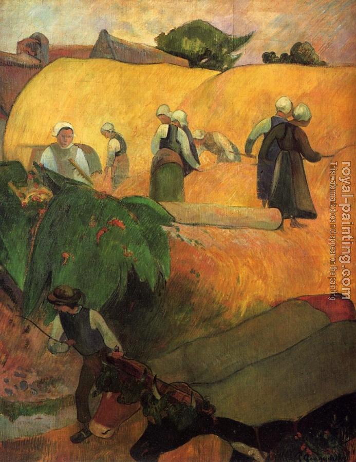 Paul Gauguin : Haymaking in Brittany